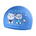 thumbnail image 1 of Gorro de natación 3D PU para , gorros de natación para menores de 12 años Niño niña con gorro de baño de pelo corto a mediano Sunnimix Nadar infantil, 1 of 7