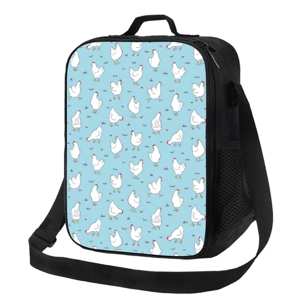 Fotbe Funny Chicken Lonchera Bolsa de Almuerzo para Hombres y Mujeres, Lonchera de Gran Capacidad, Bolsa de Almuerzo Reutilizable, Bolsa Térmica Aislante