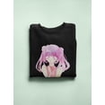 thumbnail image 3 of Anime Girl Quiet Sign Sweatshirt Women -Image by Shutterstock, Female Large, 3 of 4