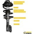 thumbnail image 4 of COMPLETESTRUTS - Front Complete Strut Assemblies with Coil Springs and Rear Shock Absorbers Replacement for 2010-2013 Mazda 3 - Set of 4, 4 of 6