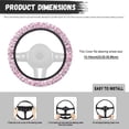 thumbnail image 5 of Uorisanigo Cow Print Fluffy Steering Wheel Cover Pink Car Steering Wheel Cover for SUV Vehicle Sedan Soft Car Steering Wheel Protector for Drivers Warm Car Wheel Covers 15 Inch Gift for Birthday, 5 of 8