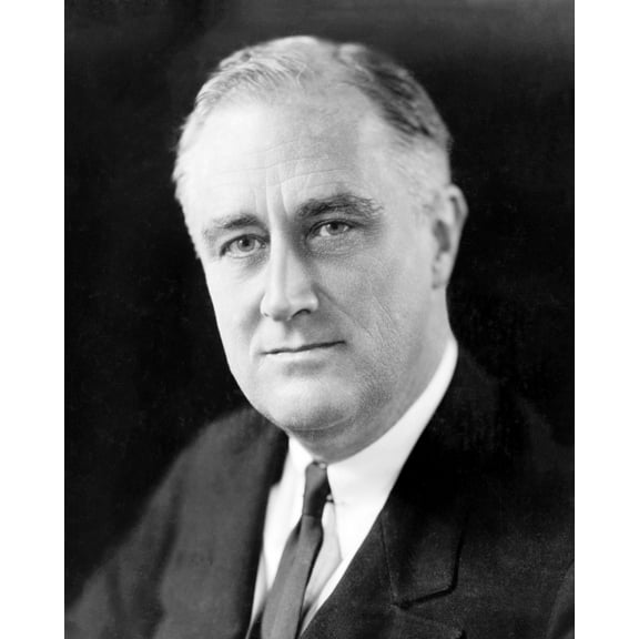 Print: Franklin Delano Roosevelt, Head-And-Shoulders Portrait, Facing