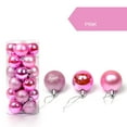 thumbnail image 3 of Matoen12 48Pcs 30mm Christmas Ball Ornaments Shatterproof Christmas Ornaments Set Decorations for Xmas Tree Balls (Pink), 3 of 7