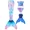 Blue monofin b3, variant on Mermaid Tails Swimming for Girls with Monofin Mermaid Tail Costume Pool Party Swimwear Kids Mermaid Bathing Suit 4PC