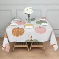 thumbnail image 3 of Fall Pumpkins Pattern Square Tablecloth,Waterproof Square Table Cover,Wipeable Spillproof Washable Table Cover for Home Kitchen Party Decor 42"X42"(107x107cm), 3 of 6