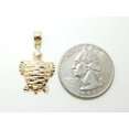 thumbnail image 2 of New 14k yellow gold turtle full body pendant charm diamond cut fine jewelry 1.7g, 2 of 11