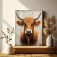 thumbnail image 6 of Qisvanset 12x16 Inch Framed Canvas Wall Art Neutral Highland Cattle Modern Country Farmhouse Home Wall Art, 6 of 8