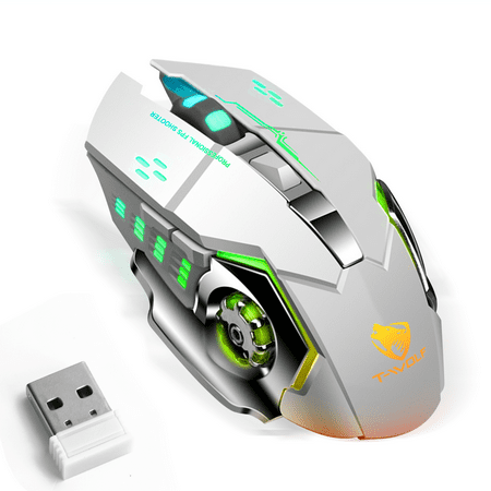 Rechargeable Wireless Bluetooth Mouse Multi-Device (Tri-Mode:BT 5.0/4.0+2.4Ghz) with 3 DPI Options, Ergonomic Optical Portable Silent Mouse for MediaPad 7 Lite White Green