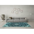 thumbnail image 3 of Ahgly Company Indoor Round Persian Light Blue Traditional Area Rugs, 4' Round, 3 of 4