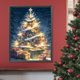 thumbnail image 1 of 5D DIY taladro redondo completo pintura de diamante noche nevada árbol de Navidad decoración 30x40cm, 1 of 9
