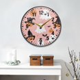 thumbnail image 2 of Yayeee Wall Clock Battery Operated 9.5" Silent Non-Ticking for Living Room, Pastel Pink Halloween, 2 of 8