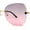 Gold Purple Pink, variant on Womens Rimless Oversized Butterfly Rhinestone Bevel Lens Sunglasses Gold Black Orange