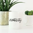 thumbnail image 2 of CTDream 11oz. Good Virtues Coffee Mug Gift, Black Calligraphy Typography, Creativity, 1-Pack, Inspirational Motivational Quote Teacher Student Graduation Gift Ideas, 2 of 6