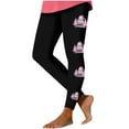 thumbnail image 3 of QATAINLAV Women's Leggings Christmas Fashion Graphic Tight Trousers High Waisted Tummy Control Workout Yoga Pants, Pink, XL, 3 of 5