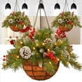 thumbnail image 1 of Artificial Christmas Hanging Basket, 1 of 5