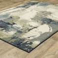thumbnail image 4 of 10' X 13' Blue Light Blue Grey Sage Beige And Ivory Abstract Power Loom Stain Resistant Area Rug, 4 of 5