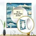 thumbnail image 3 of Designart "Tranquil Seaside Landscape By The Coast I" Coastal Square Mirror Wall Decor Coastal - Large Blue Square Bathroom Mirror - Square Printed Wall Mirror Art, 3 of 5