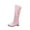Pink Knee High Boots, variant on hopeusnice Women's Knee High Boots Fuzzy Fleece Lined Winter Warm Boots Comfortable Fashion Boots Low Heel Buckle Zipper Boots Black 40