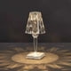 thumbnail image 4 of Lámpara de mesa de cristal de diseño italiano lámpara de mesa de luz nocturna (recargable), 4 of 5
