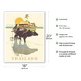 thumbnail image 2 of Thailand - SS Malolo Menu Cover - Vintage Ocean Liner Travel Poster by Maurice Logan c.1928 - Fine Art Matte Paper Print (Unframed) 16x20in, 2 of 4