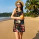 thumbnail image 3 of Fotbe Rose Flowers Vestido de Verano sin Mangas para Mujer – Vestido Midi Línea A, Estilo Camiseta Floral, Vestido Playero Casual y Fluido, 3 of 7