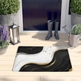 thumbnail image 2 of Black White Gold Marble Pattern Flannel Non Slip Door Rugs,Washable Door Mats Indoor,Decorative Door Mats,Dirt-Resistant and Absorbent Doormat for Entrance,Bedroom,Kitchen,Bathroom,31.5"x17", 2 of 4