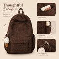 thumbnail image 6 of Sunyuer Women Soft Leopard Print Backpack, Large Capacity Lightweight Backpack, Fashion Casual Travel Daypack, Multi Pockets Water Resistant Laptop Backpack, 6 of 9