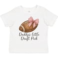 thumbnail image 3 of Inktastic Daddy's Little Draft Pick Football Pink Bow Boys or Girls Toddler T-Shirt, 3 of 5