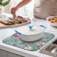 thumbnail image 5 of Microfibre Drying Mat for Kitchen Pioneer Dish Drying Drainer Mat Absorbent Colorful Floral Drying Mat Washing Up for Glass, Plate & Cup 16inch X 18inch, 5 of 7