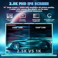 thumbnail image 4 of 16" Blue Laptop, 2.5K QHD(2560x1600) IPS,Celeron N95, 16G RAM 512G SSD, Win 11/Office 2019, Color Backlit KB, Face Unlock, USB-C/HDMI/WiFi/BT, for Business Study, 4 of 7