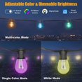 2023 Upgraded 50ft Color Changing RGB Smart Outdoor String Lights