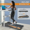 thumbnail image 2 of BTMWAY Walking Pad Treadmill with 8% Incline, Under Desk Treadmill with LCD Display, Portable Treadmill with Remote Control, Small Treadmill with 2.0 HP Peak Power, Running Treadmill for Small Space, 2 of 7