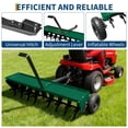 thumbnail image 2 of Heavy Duty Tow Behind Plug Aerator for Lawn - 48-Inch Width, All-Purpose Hitch, 3" Spikes & Inflatable Wheels - Ideal for Grass, Clay Soil & Large Yards - High-Quality Lawn Care Tool Kit, Green, 2 of 6
