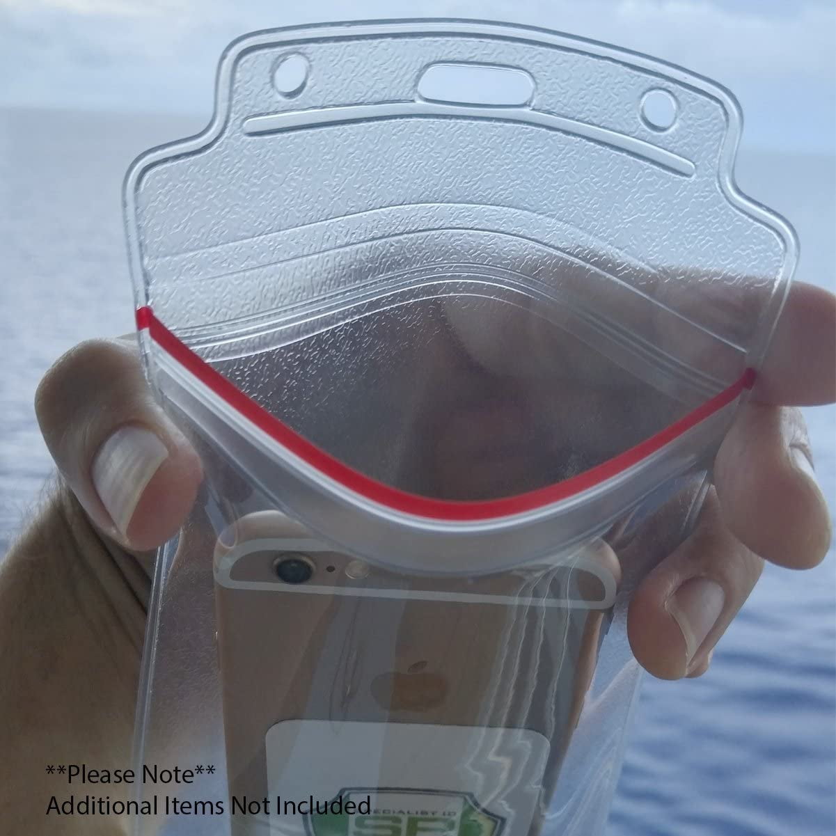 Bulk 100 Pack - Extra Large Waterproof Badge Holder - 4 X 6 Inch Passport & International Immunization Card - Heavy Duty Resealable Zip Top Closure by Specialist ID (Great for Cruise Essentials)