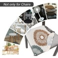 thumbnail image 5 of Seat Covers for Dining Room Chairs Stretch Printed Chair Seat Covers Set of 6, Removable Washable Upholstered Chair Seat Protector Cushion Slipcovers for Kitchen, Office(Circular Pattern), 5 of 6