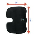 thumbnail image 4 of FOMI Extra Wide and Thick Firm Coccyx Seat Cushion | 20” x 16” x 3.5” | Large Black Orthopedic Memory Foam Pad for Car or Truck Seat, Office Chair, Wheelchair | Back Pain Relief, 4 of 5