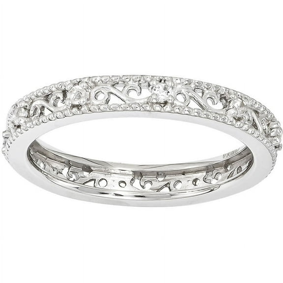 White Topaz Sterling Silver Ring