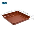 thumbnail image 2 of Uxcell Plastic Square Plant Pot Saucer Flower Drip Tray Terracotta 3 Pack 16", 2 of 4