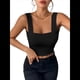 thumbnail image 1 of Tops Cortos de Tirantes Básicos Ajustados Sin Mangas Sexys para Mujer 2025 Negro M, 1 of 7