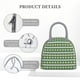 thumbnail image 4 of Fotbe Light Green Squares Bolsa de Almuerzo con Estampado, Lonchera Aislada, Contenedor de Comida Reutilizable Tipo Cooler a Prueba de Fugas, 4 of 5