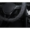 thumbnail image 5 of Auto Drive 1Piece Car Steering Wheel Cover Diamond Quilt Leather Black - Universal Fit, AD061728M, 5 of 8