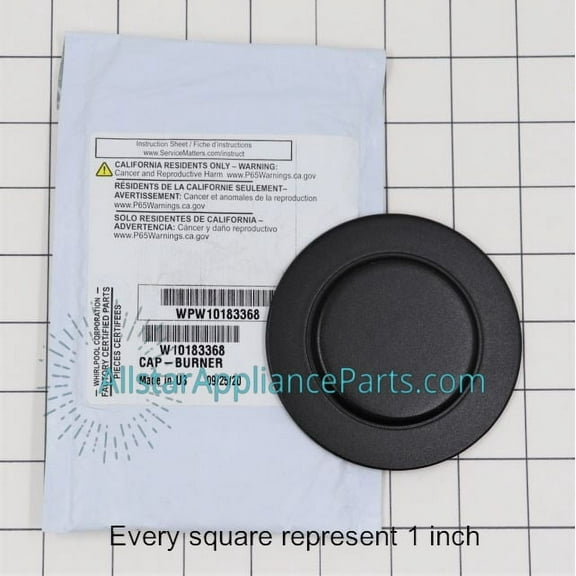 Whirlpool Range/Stove/Oven Surface Burner Cap WPW10183368