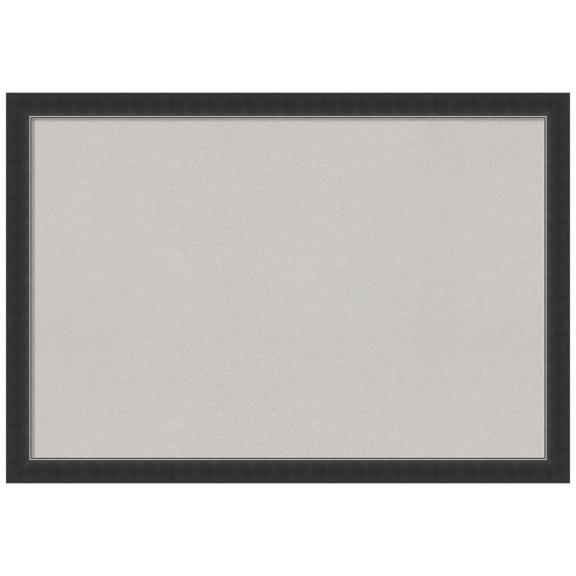Amanti Art Grey Cork Board Wood Framed Corvino Black Narrow Bulletin Board 39 in. x 27 in.