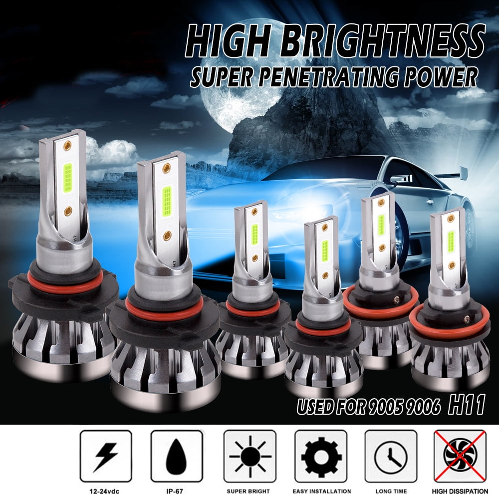 For Ford Ranger 2006-2016 Low High Fog Xenon Headlight Bulbs H4 H4 H11 Set