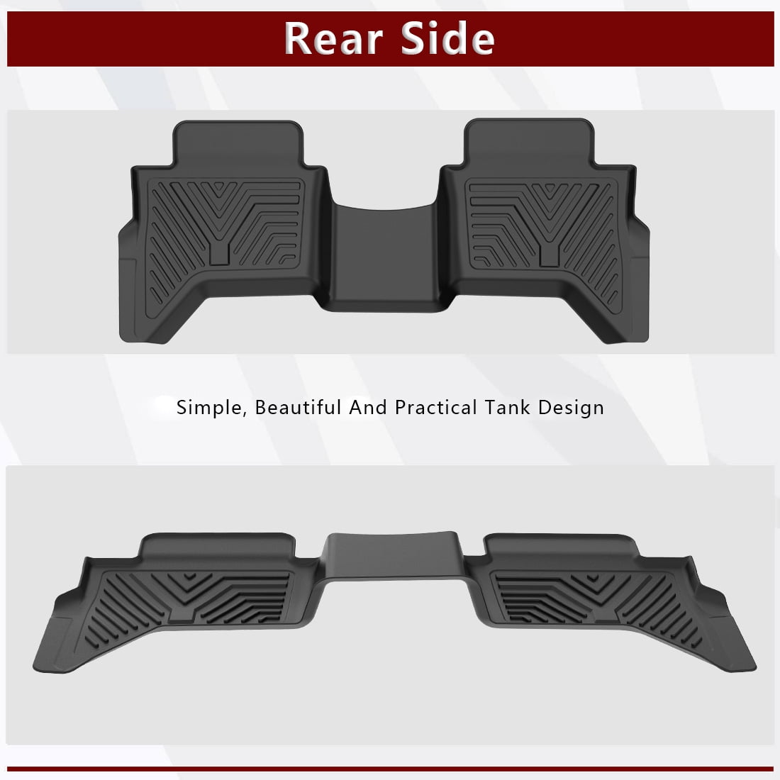 RVNI Floor Mats for 2012-2016 Honda CR-V CRV 1st & 2nd Row Black All Weather
