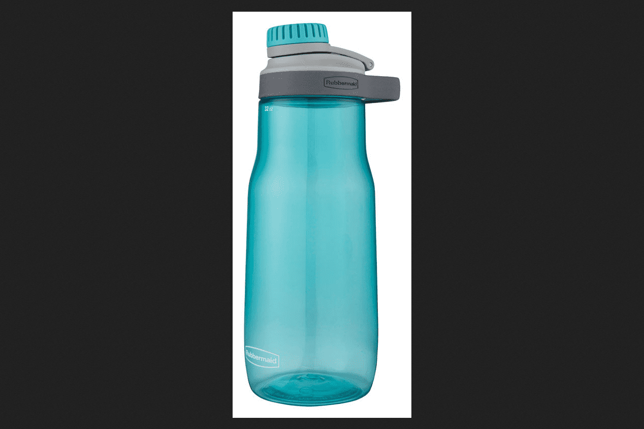 Rubbermaid 2004068 Leak-Proof Chug Water Bottle with Blue Ice Stick 32 oz,  Blue Ice