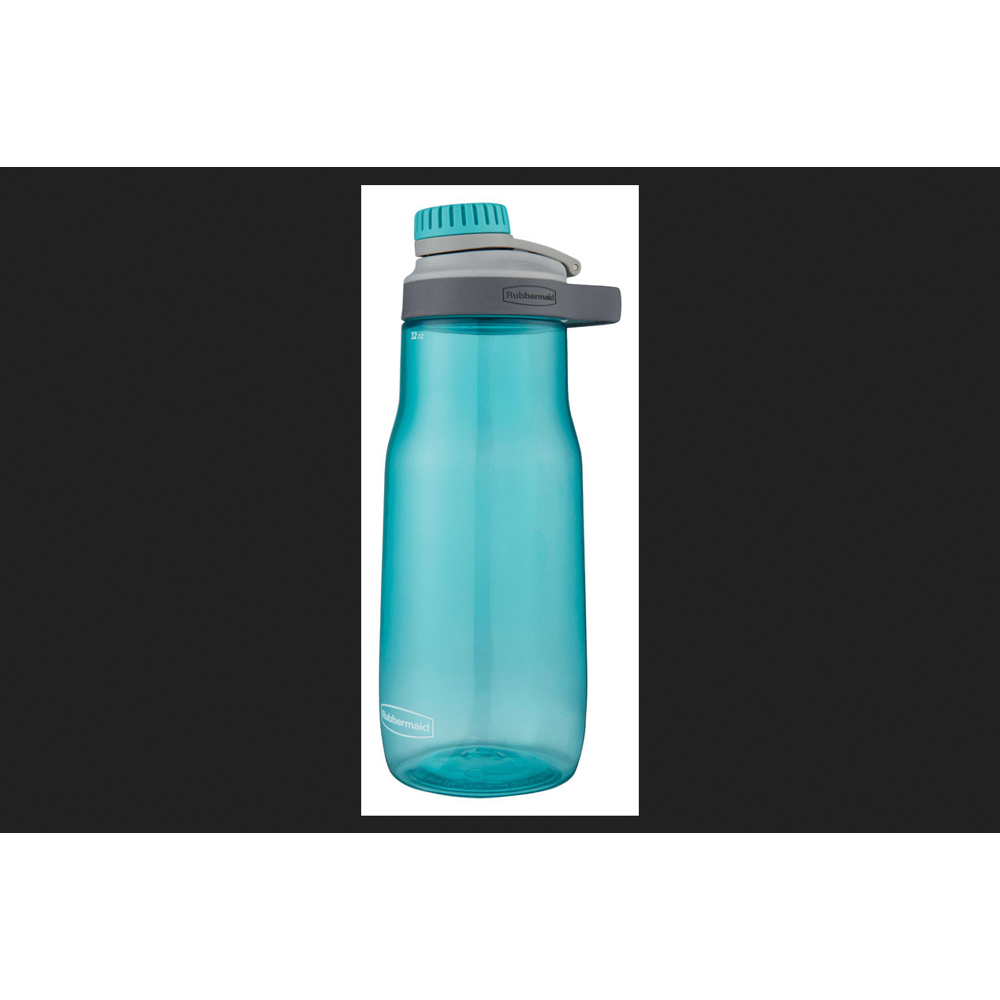 Rubbermaid Aqua Water Blue Plastic Water Bottle BPA Free 32 oz