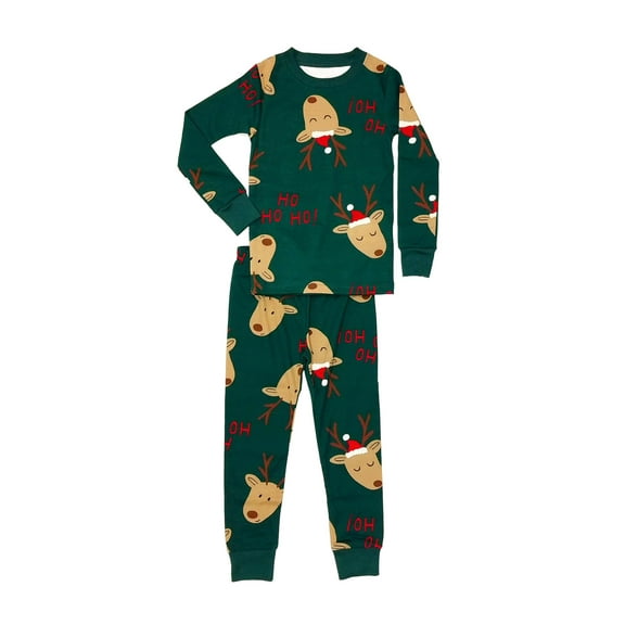 Carter's Toddler Boy's Christmas Santa Reindeer Print Cotton Pajama Set, Size 5T