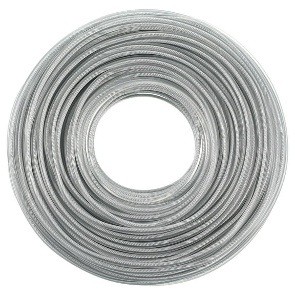 SWETRACE Lawn Mower Replacement Cord Trimmer Line Grey Steel Wire 1 Roll