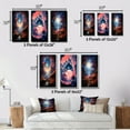 thumbnail image 4 of Designart "Walking into the Great Mystery Magic IV" Abstract Landscape Wall Art Set Of 3 - Abstract Landscapes Blue Gallery Set For Office Decor, 4 of 6